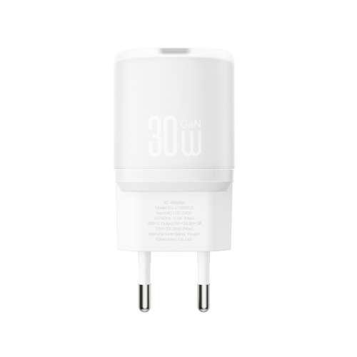 XO L150 (EU) 30W Μονός Γρήγορος Φορτιστής USB-C Λευκό