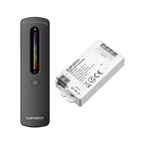 EuroSpot Led Kit Controller+ Μαύρο Remote RF 2.4GHz για RGB Ταινία