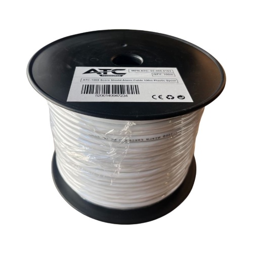 ATC-1008 4core Καλώδιο Συναγερμού με Θωράκιση 100μ  Πλαστικό Καρούλι