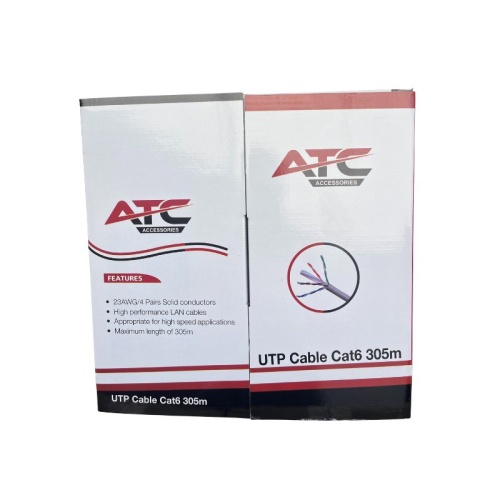 ATC-635 UTP CAT6 Στροφείο Εσωτερικού Χώρου Χάλκινο Γκρι PVC 305m