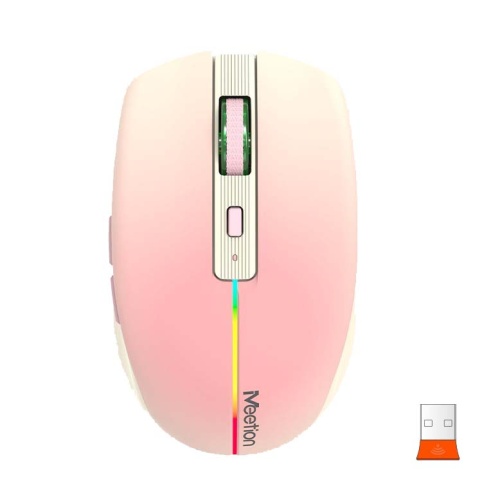 Meetion BTM002 Ασύρματο Ποντίκι Bluetooth (Ροζ)