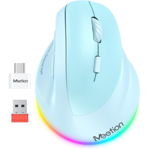 MT-BTM010R Δεξί Εργονομικό Ασύρματο Ποντίκι Μπλε