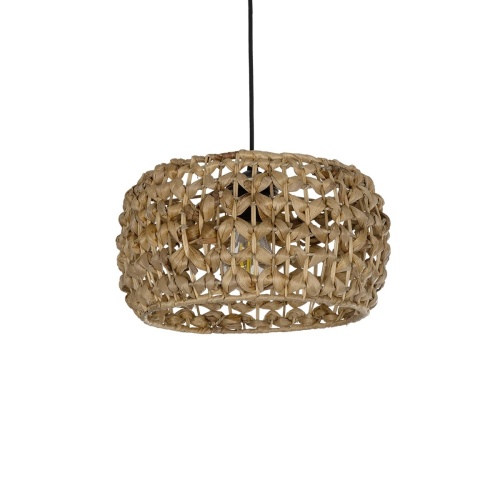 GLOBOSTAR® DARIO 204-0159 Boho Κρεμαστό Φωτιστικό Οροφής με Ντουί 1 x E27 AC 220-240V IP20 - Καφέ - Μ30 x Π30 x Υ18cm