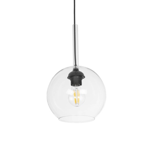 GLOBOSTAR® MPRALA 206-0038 Μοντέρνο Κρεμαστό Φωτιστικό Οροφής με Ντουί 1 x E27 AC 220-240V IP20 - Διάφανο - Μ20 x Π20 x Υ18cm