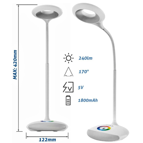 Avide LED Φωτιστικό Γραφείου RGB Άσπρο 4W