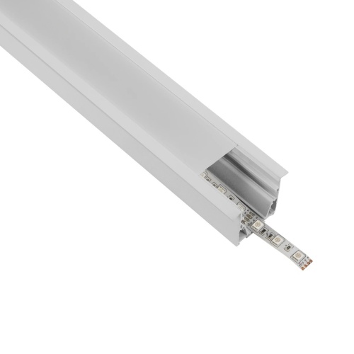 GLOBOSTAR® ALP-LINEAR RECESSA 61785-3M Χωνευτό Προφίλ Αλουμινίου με Λευκό Γαλακτερό Πατητό Κάλυμμα για Ταινίες LED IP20 - Λεικό Ματ - Μ300 x Π3.5 x Υ4cm