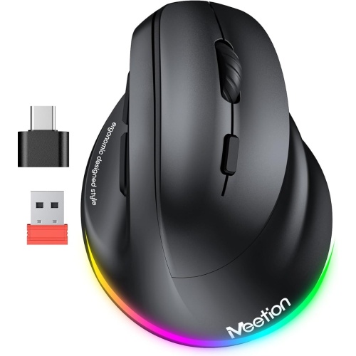 Meetion MT-BTM010R Δεξί Εργονομικό Ασύρματο Ποντίκι Μαύρο