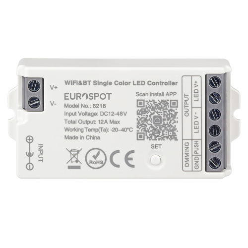 EuroSpot Push Dim Led Controller Tuya RF 2.4GHz & WiFi & BT for Single Color Led-Strip
