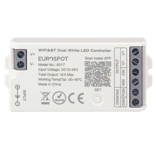EuroSpot Push Dim Led Controller Tuya RF 2.4GHz & WiFi & BT for CCT Led-Strip