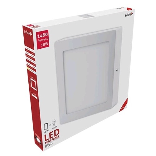 Avide LED Φωτιστικό Οροφής Επιτοίχιο Τετράγωνο Αλουμίνιο 18W Θερμό 3000K