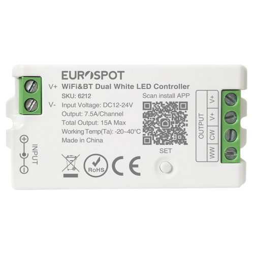 EuroSpot Led Controller Tuya Wi-Fi & RF 2.4GHz & BT για CCT Ταινία