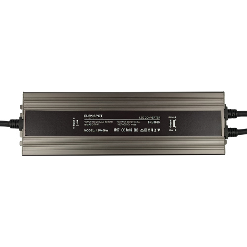 Eurospot Στεγανό IP67 Τροφοδοτικό Led Αλουμινίου 12V 400W