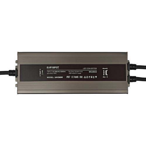 Eurospot Στεγανό IP67 Τροφοδοτικό Led Αλουμινίου 24V 200W