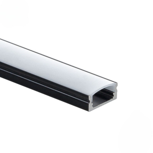 EuroSpot Προφίλ Αλουμινίου Μαύρο Ταινίας Led L=2m 17.4x7mm NW=12.4mm Γαλακτερό Κάλυμμα
