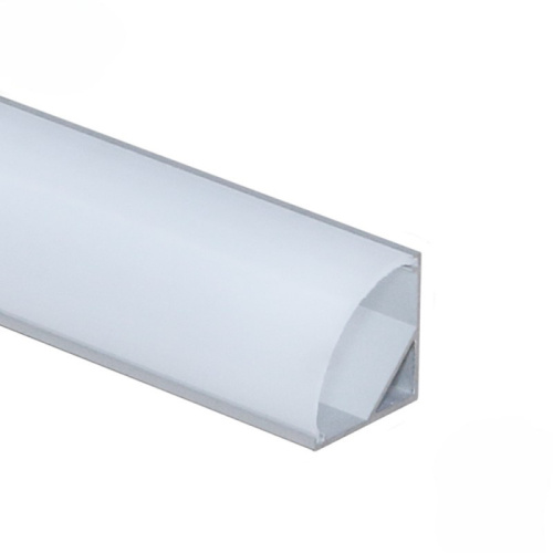 EuroSpot Προφίλ Αλουμινίου Γωνιακό Ασημί Για Led Ταινίες L=2m 15.8x15.8mm NW=10.5mm Γαλακτερό Κάλυμμα