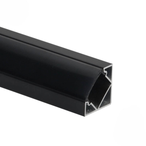 EuroSpot Προφίλ Αλουμινίου Γωνιακό Μαύρο Ταινίας Led L=2m 19x19mm NW=12mm Μαύρο Κάλυμμα