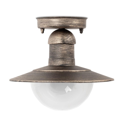 Avide Εξωτερικό Φωτιστικό Οροφής Imperial 1xE27 IP44 Σκούρο Χρυσό