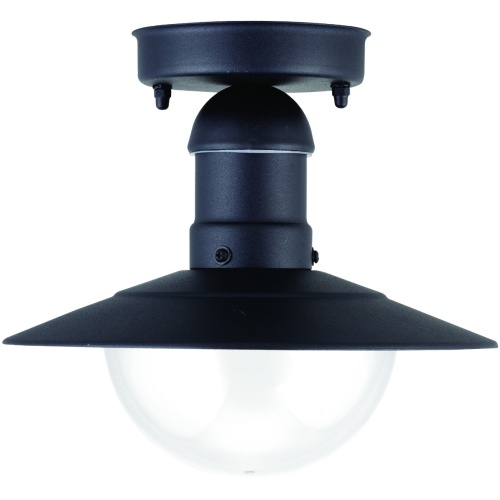 Avide Εξωτερικό Φωτιστικό Οροφής Imperial 1xE27 IP44 Μαύρο