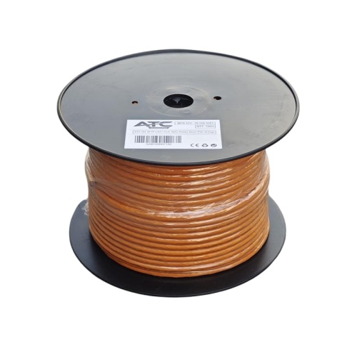 ATC-107 Στροφείο SFTP CAT7 CCA Plastic Drum PVC Orange 100m