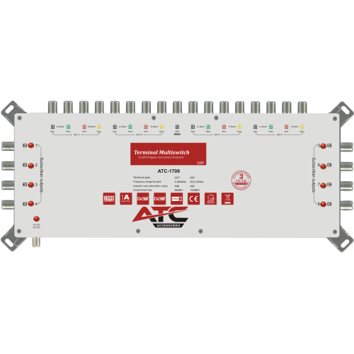 ATC Πολυδιακόπτης ATC-1708 (4 Sat + 1 Ter / 8 Εξόδοι)