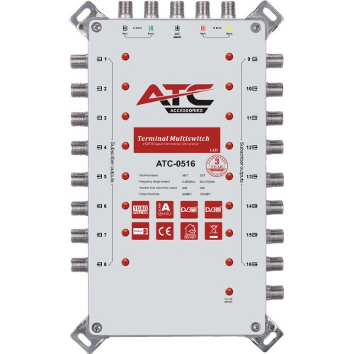 ATC Πολυδιακόπτης ATC-0516 (1 Sat + 1 Ter / 16 Εξόδοι)