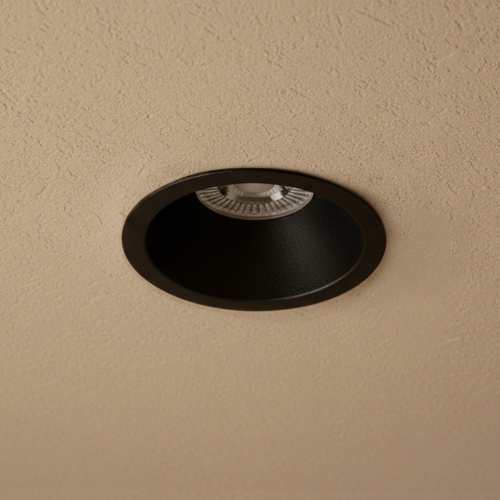 kelvo® DELTA KLV-101-0032 Χωνευτό Φωτιστικό Downlight Σποτ για Λάμπα MR16 με Ντουί GU10 AC 220-240V IP20 - Μαύρο Ματ - Μ8.5 x Π8.5 x Υ3.5cm / Q7.5cm