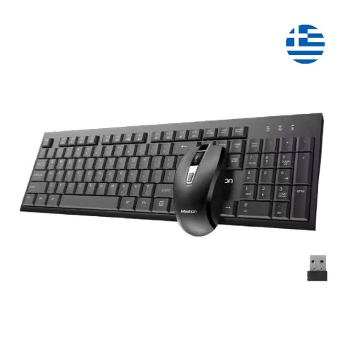 Meetion MT-C4120 Little Ασύρματο Σετ Ελληνικό Πληκτρολόγιο & Ποντίκι 2.4G