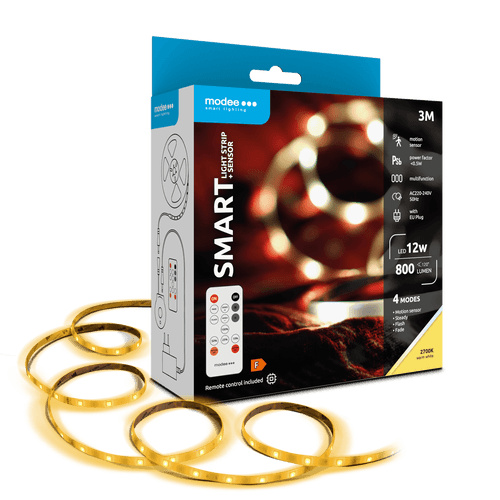 Modee Smart Ταινία LED 12W IP20 με Τηλεχειριστήριο & Αισθητήρα 2700K 800lm 3m