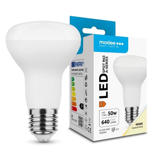 Modee Lighting Λαμπτήρας LED Σποτ R63 7,3W E27 110° 4000K 640 lm A-series ERP