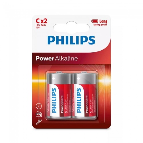 Philips Power Alkaline Μπαταρία LR14P2B/10 C (2τμχ)