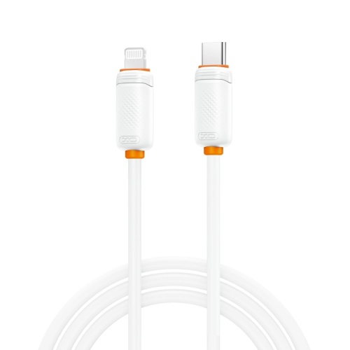 XO NB-Q302A Καλώδιο Φόρτισης & Μεταφοράς Δεδομένων Lightning σε Type-C 27W Λευκό 1m