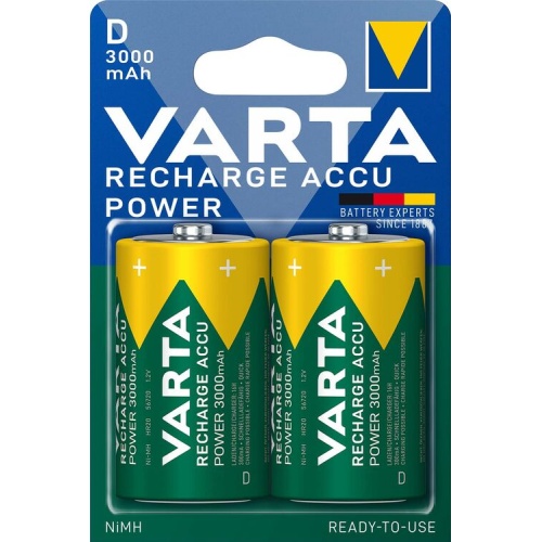 Varta Επαναφορτιζόμενη R2U D 3000mAh (2τμχ)
